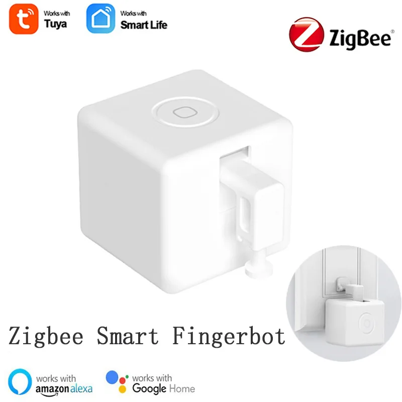 Tuya Zigbee Fingerbot Plus Robot Button Pusher Switch Bot Smart Home Works with Alexa Google Home Smart Life App Voice Control