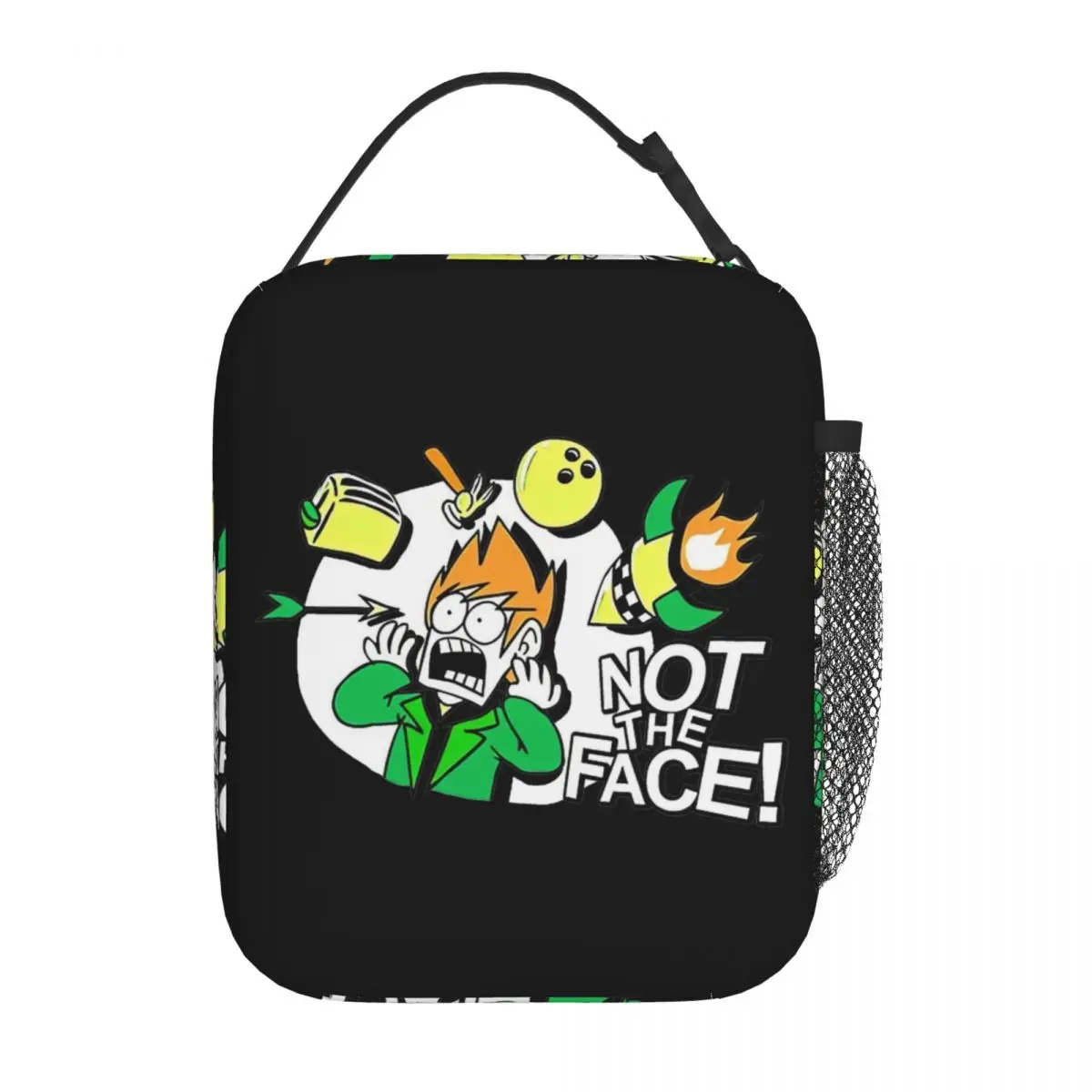 Anime Eddsworld Not The Face Animation Insulated Lunch Bags Food Bag Portable Cooler Thermal Lunch Box For Travel