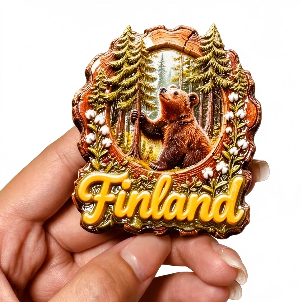 Nordic  Finland   3D Fridge Magnets Tourism Souvenir Refrigerator Magnets Sticker