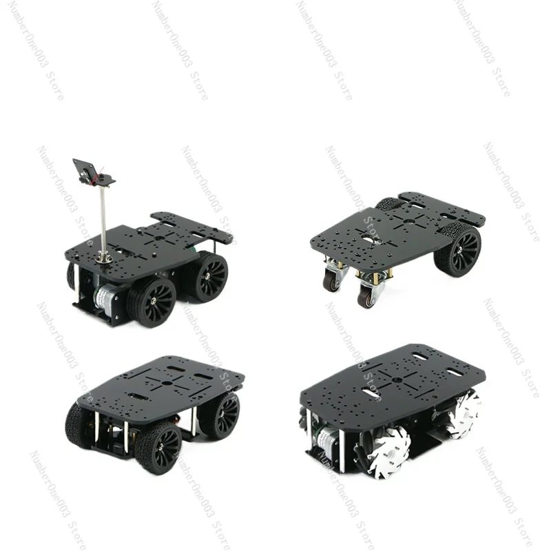

R3X Series Electronics Competition Smart Car Chassis, Ackermann Differential 4WD Mecanum Wheel, Width 15cm for TI Cup
