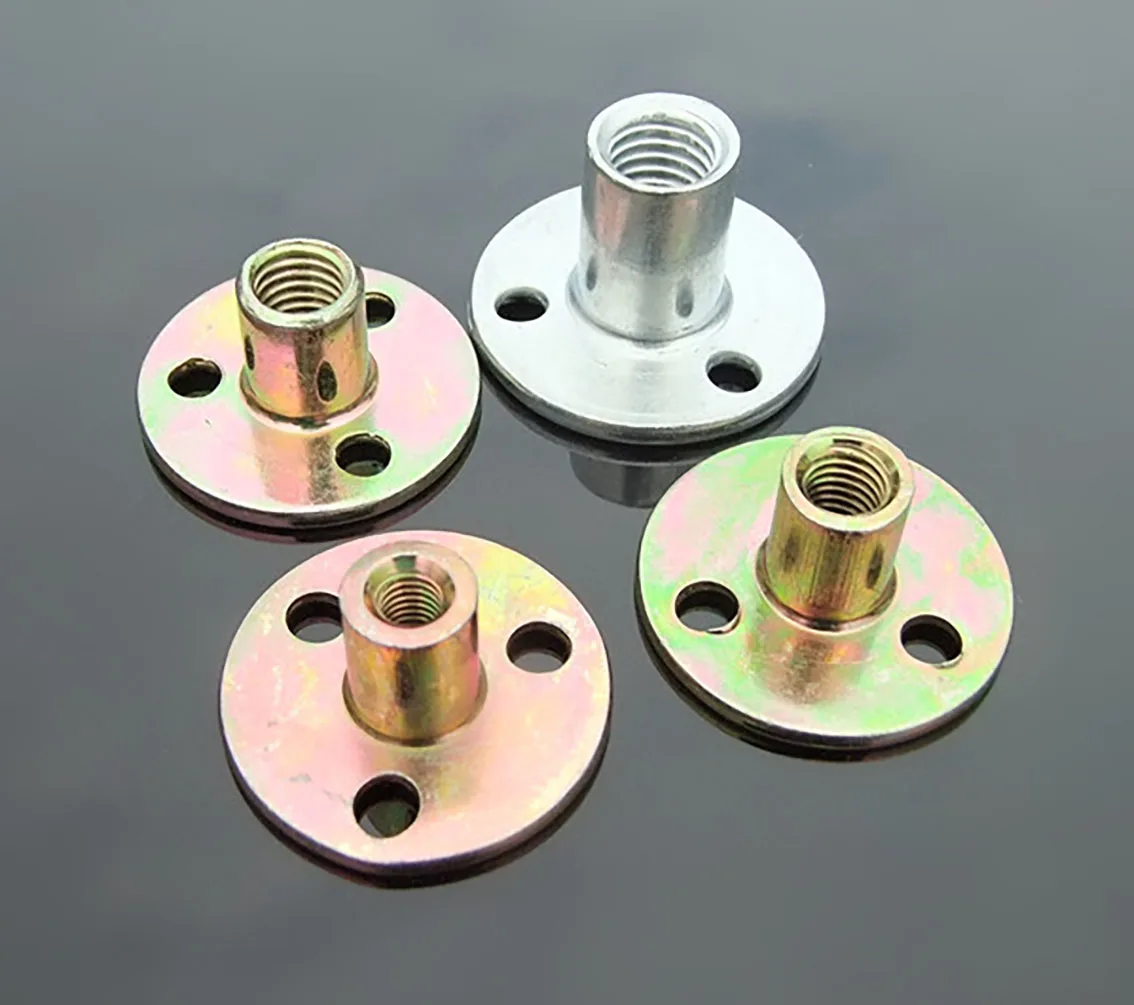 2Pcs Flange Motor Shaft Coupling Three-hole Nut M6 M8 M10 M12 Iron Plate Nut For Boat Car Model Airplane