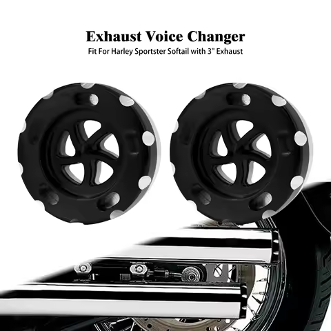 Motorcycle 3" Exhaust Sound Changer Black Pipe Adjustable Muffler For Harley Sportster XL 883 1200 48 Softail Breakout 2008-2020