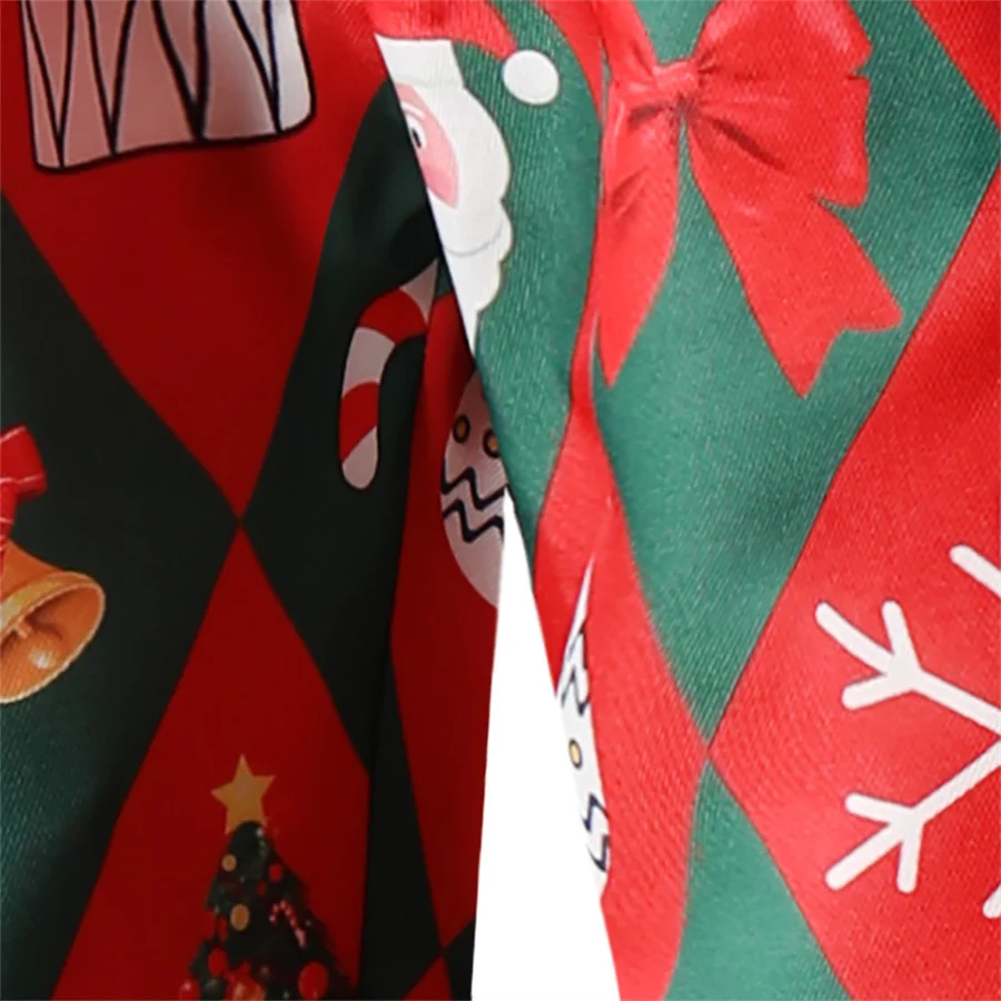 حفلة عيد الميلاد الرجال 3 قطعة البدلة مجموعات ندفة الثلج سانتا كلوز المطبوعة السترة سترة السراويل الأولاد موحدة لعيد الميلاد المرحلة حفلة موسيقية زي #5