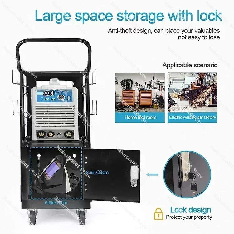 Electric welding trolley two-protection welding car gas shielded welding special mobile hand-pulled car auto repair tool image 6
