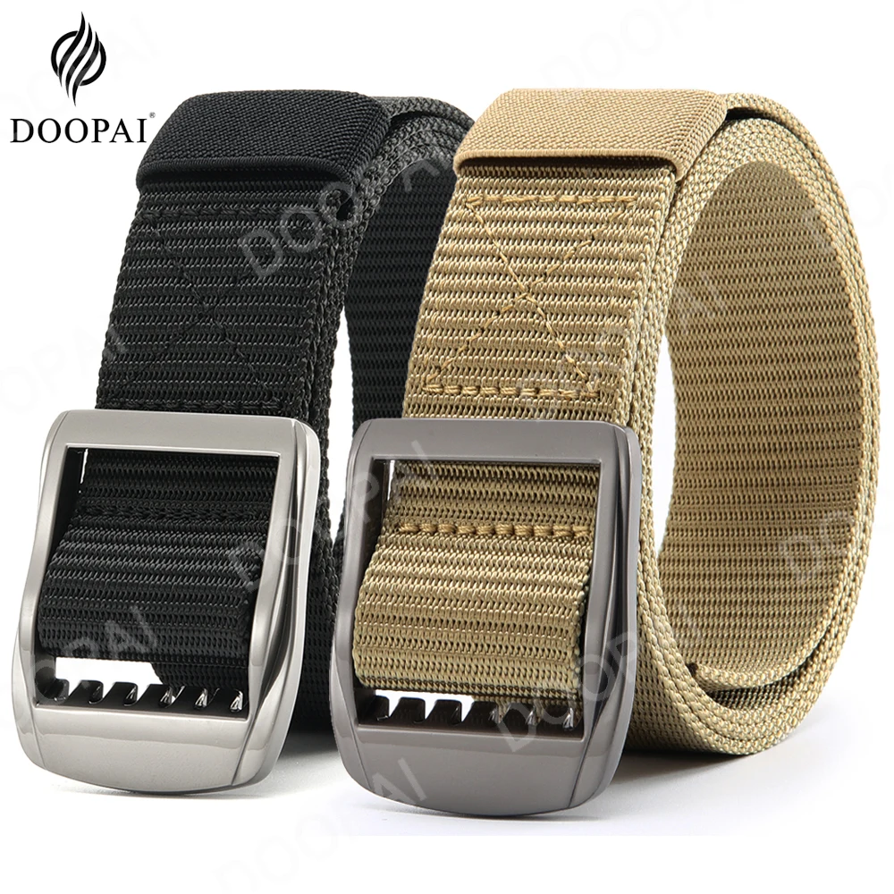 DOOPAI Automatic Buckle Nylon Belt Male Army Tactical Belt Mens Military Waist Canvas Belts Cummerbunds High Quality Strap Belt