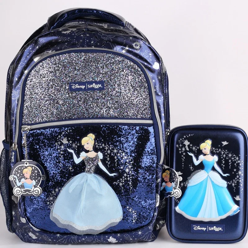 Disney Smiggle-mochila escolar para niños, bolsa de papelería para estudiantes, estuche para bolígrafos, fiambrera, regalos para niños, Australia, sirena, Cenicienta