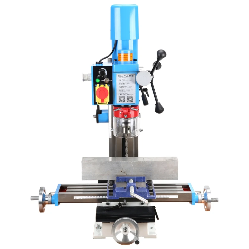 Mini High-Speed Manual Wood & Metal Milling Drill Press Universal Horizontal Auger for Borehole Drilling & Bench Drill Machine