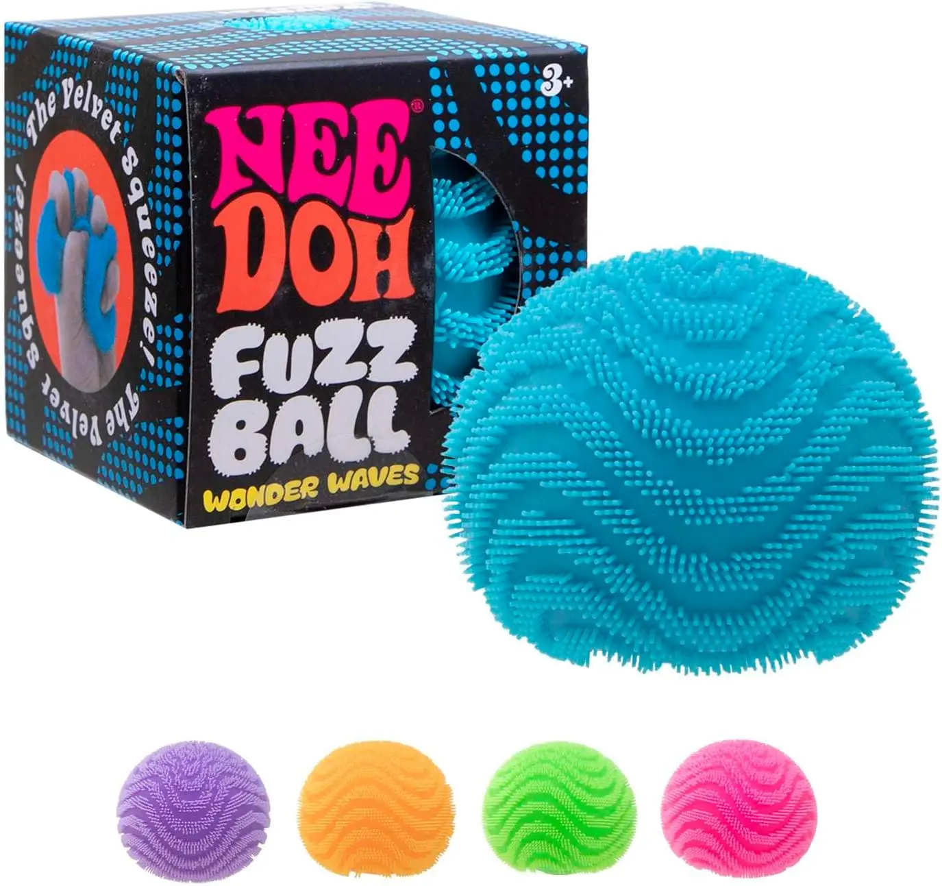 

Schylling Fuzz Ball - Sensory Toy with a Velvet Texture and Soft Cloud Squish - Wavy You Can See and