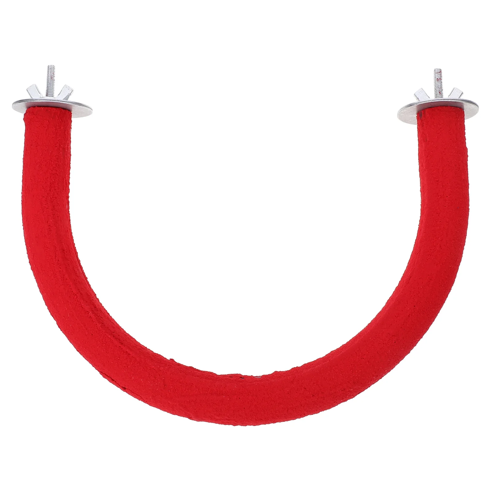 

U Shaped Parrot Grind Stick Eco-Friendly Bird For Cockatiels Parakeets Balance Training Pet Activity Stand Red