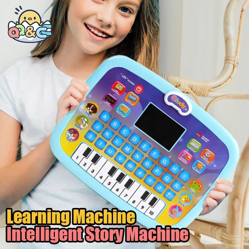 English Early Education Tablet Learning Machine with Functional Generate Sound and Light Touch Screen Tablet Toys for Kids