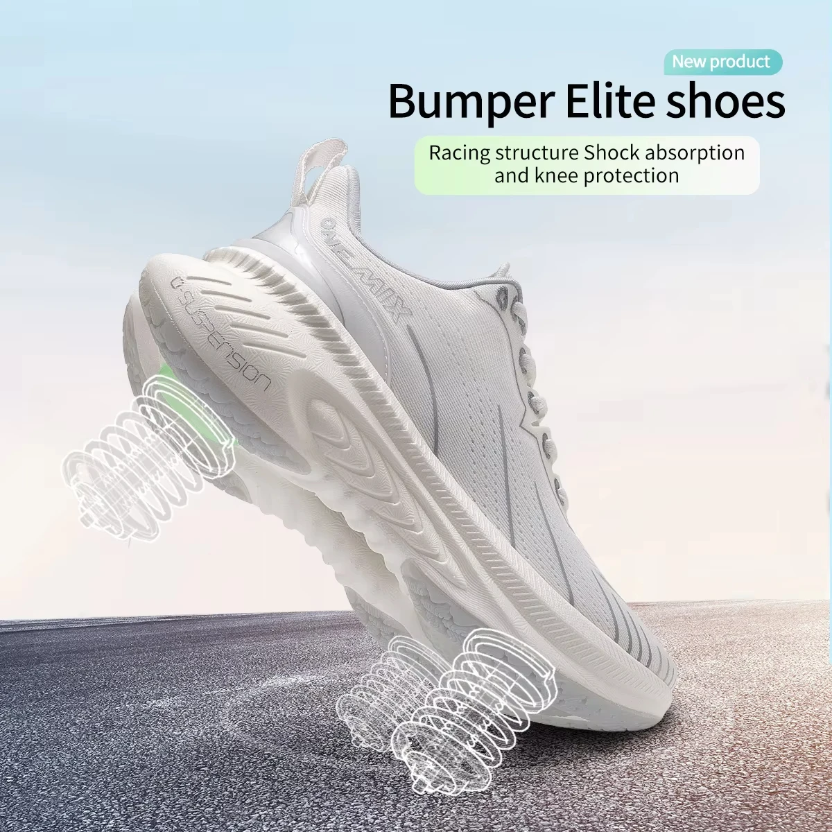 ONEMIX Nowe Amortyzowane Buty do Biegania Damskie Jesień Zima Buty do Ciężkiego Biegania Sznurowane Damskie Buty do Skakania na Skakance Tańca Antypoślizgowe Sneakersy Outdoorowe — zdjęcie 4