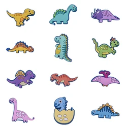 1pcs PVC Dinosaur Shoe Charms for Crocs Accessories Badge Women Clogs Buckle Kids Pins Men Decoration Jeans X-mas Gift