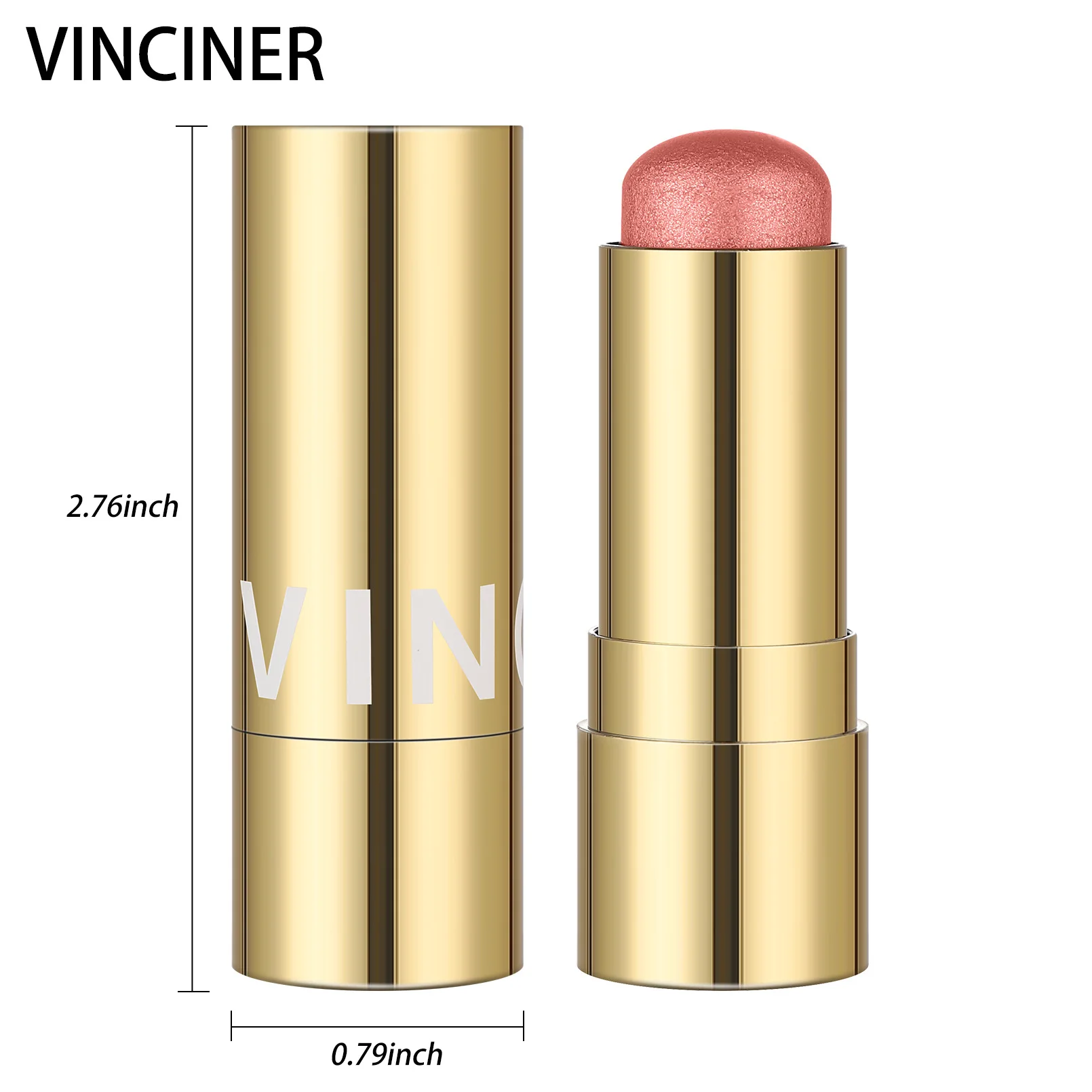 VINCINER 12 Color Multifunctional Blush Stick Highlight Natural Brighten Skin Durable Waterproof Fashion Eye Shadow Cosmetics 8g