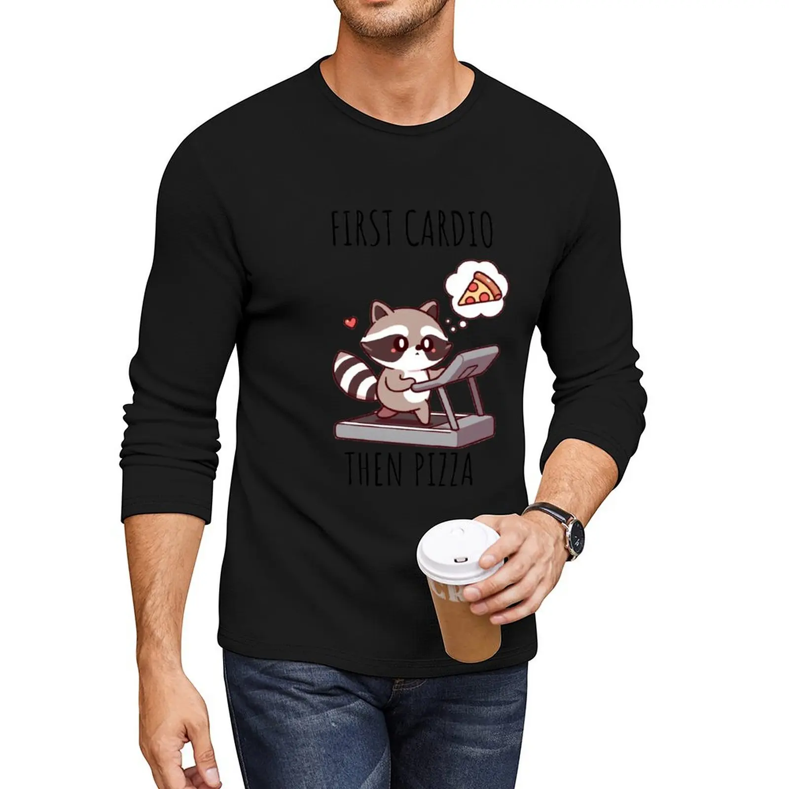 

Cheat Day Raccoon Long T-Shirt customized t shirts men clothing