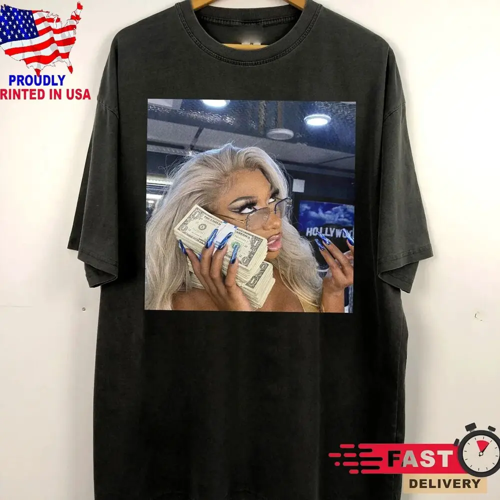 Rare Megan Thee Stallion shirt Short Sleeve Men S-5XL Tee 1HN390