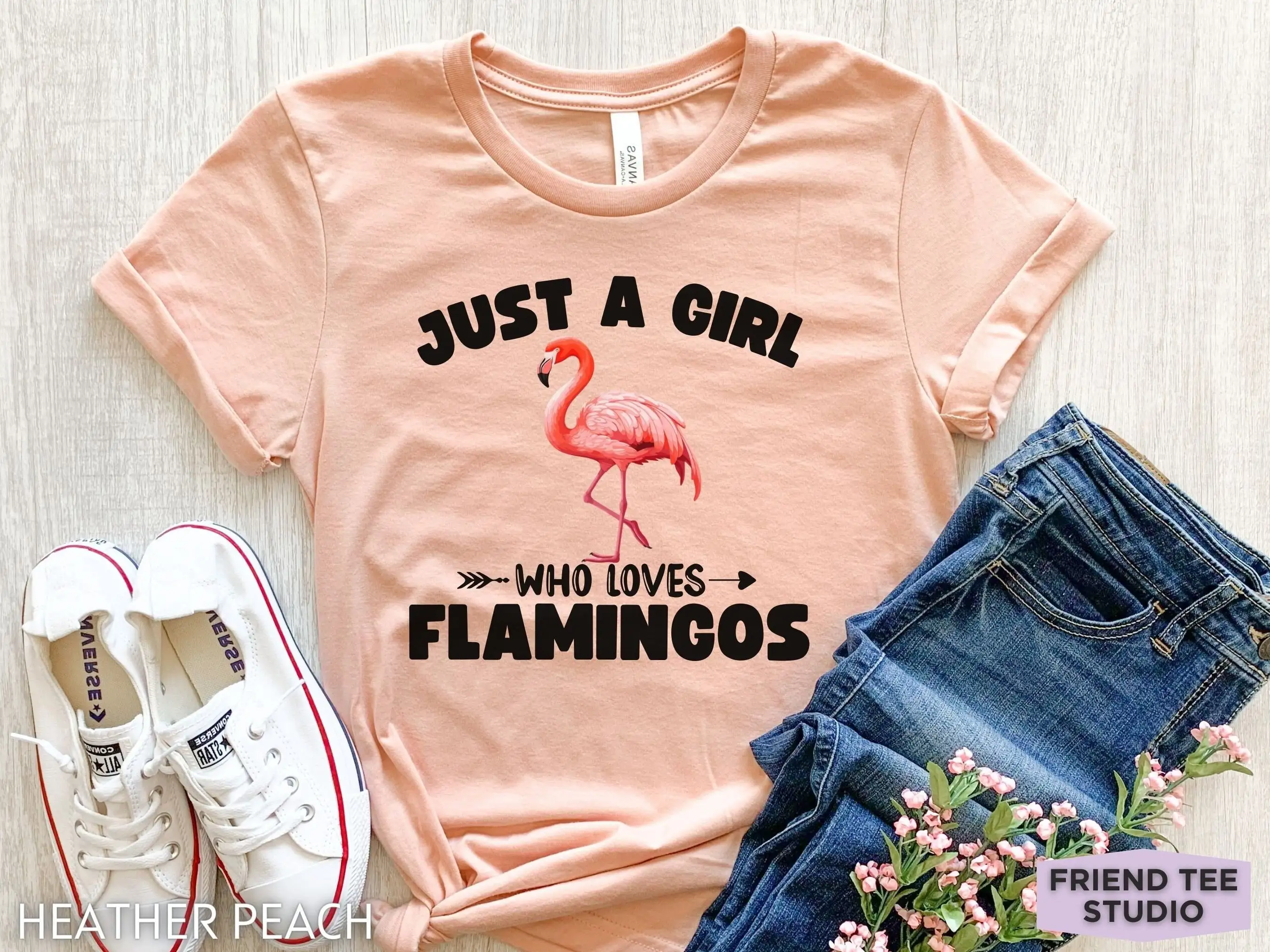 

Flamingo T Shirt Funny s Girls Womens Bird Pink