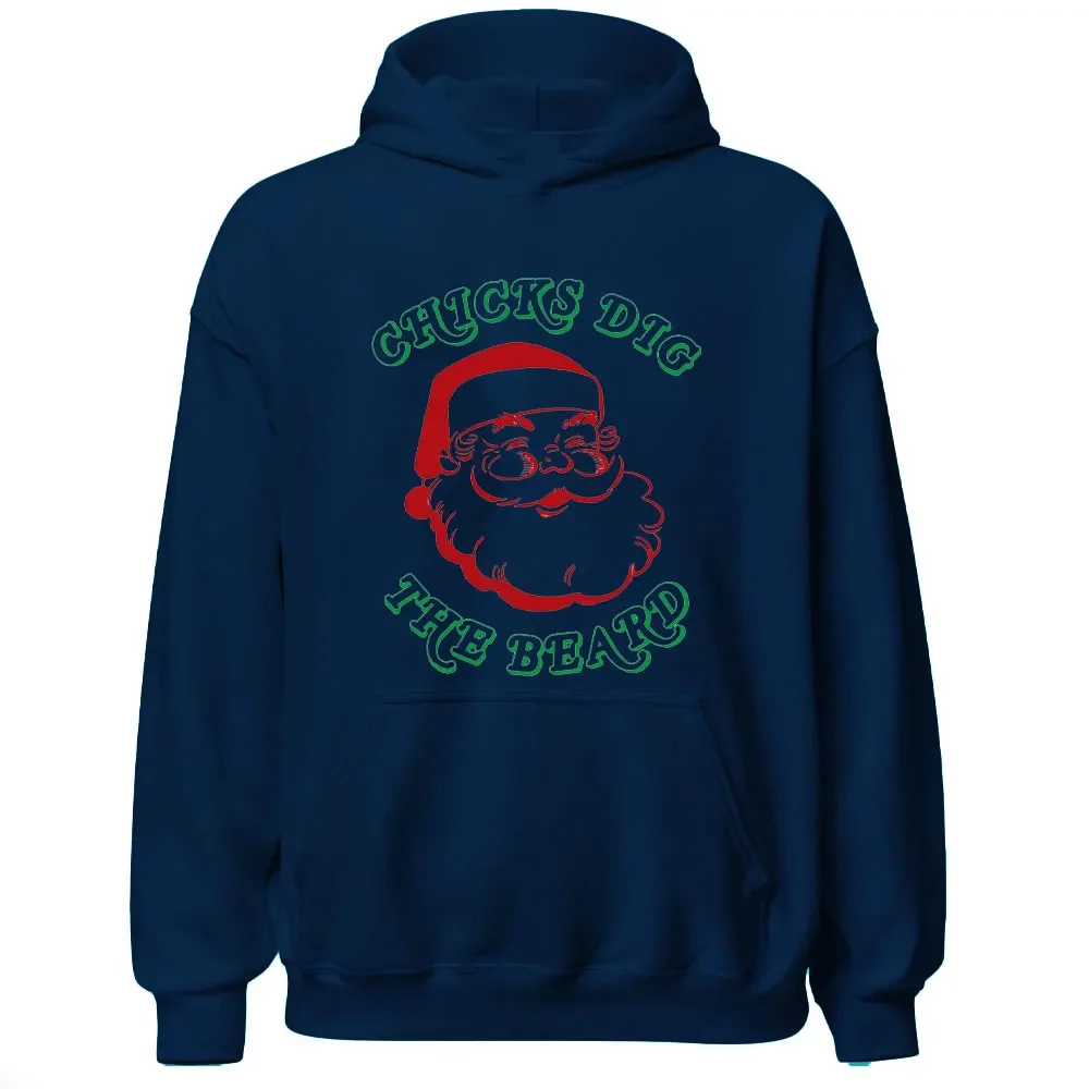 Herbstküken graben den Bart Weihnachten Weihnachten Hoodie Männer Muster Herbst Ropa Hombre Neu in Hoodies & Sweatshirts Lustiger Pullover