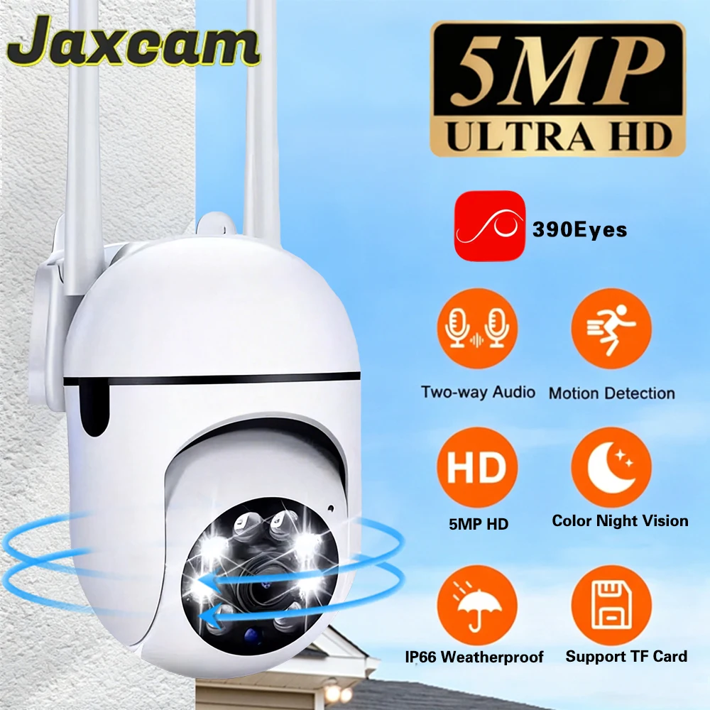 

390EYES 5 МП HD WiFi PTZ-камера для помещений, Wi-Fi камера видеонаблюдения с обнаружением движения, автоматическим отслеживанием и двусторонней аудиосвязью