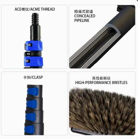 Solar Panel Cleaning Water Fed Brush Radial Style for Window Cleaner Imitation Pig Hair (No Pole)