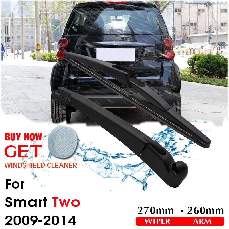 

Car Wiper Blade Rear Back Window Windscreen Windshield Wipers For Smart Two Hatchback 270 mm 2009-2014 Auto Accessories
