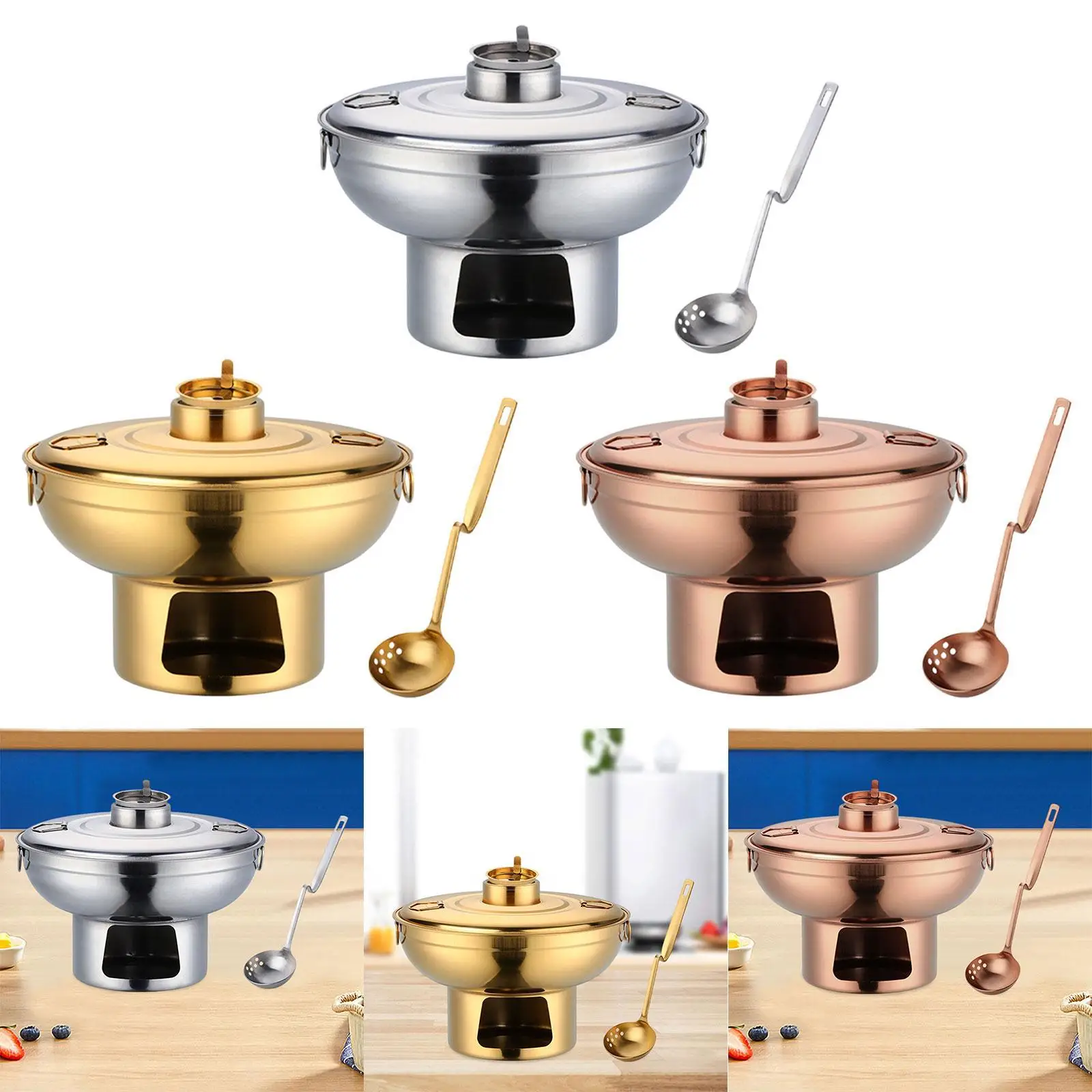 Single Hot Pot Stainless Steel Hot Pot Single Person Hotpot Shabu Pot for Household Picnic Backpacking Family Gathering Hiking view 4