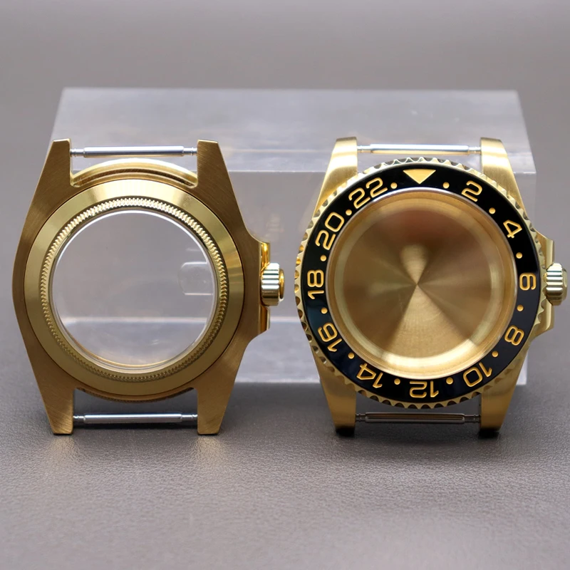 NH35 40mm GMT Ceramic Insert Watch Case For Seiko NH34 NH35 NH36 NH38 4R36 Miyota8215 ETA2824 Movement Sapphire Glass 120 clicks