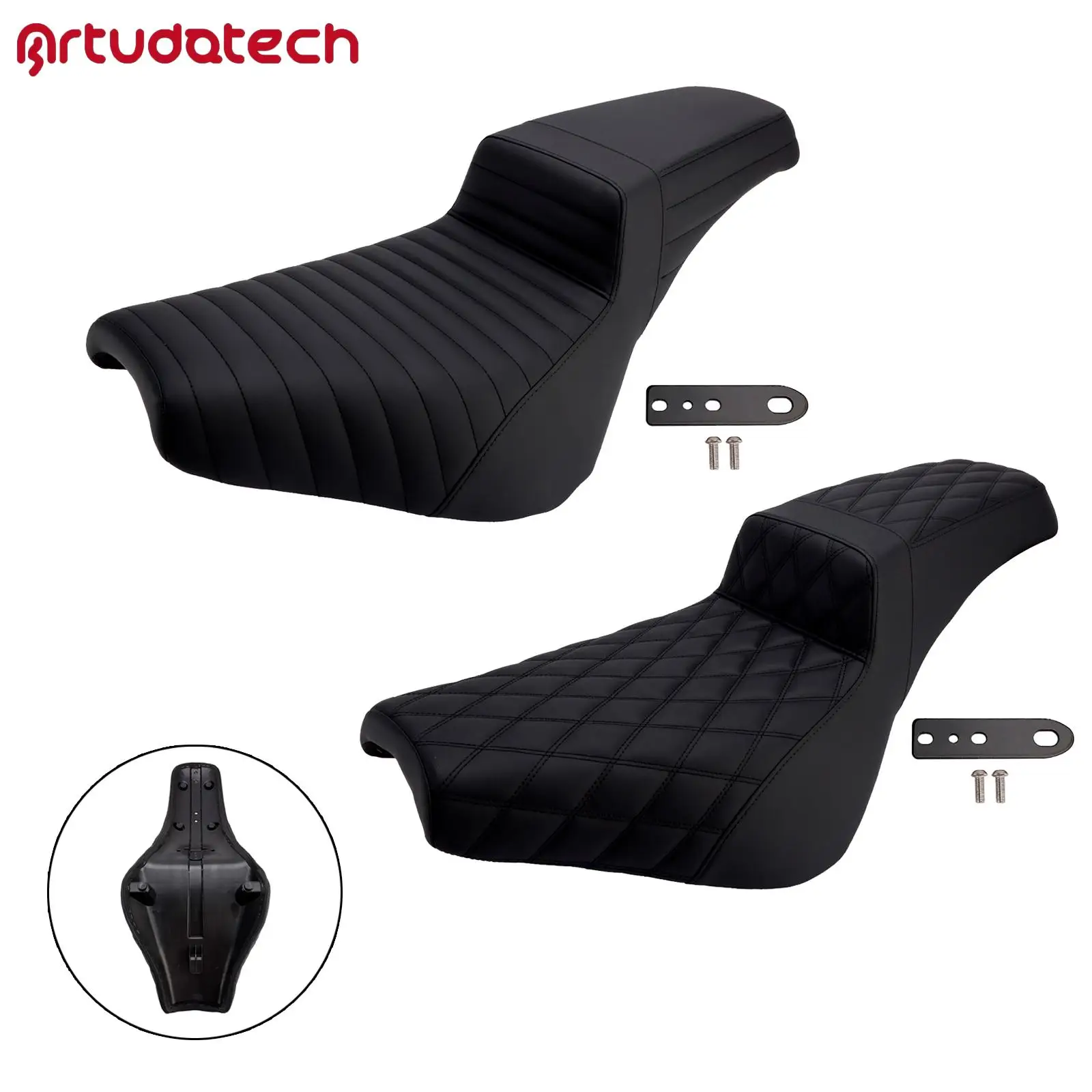 Replace Front Rear Driver Passenger Seat for Street Bob 114 21+ Softail Ribbed