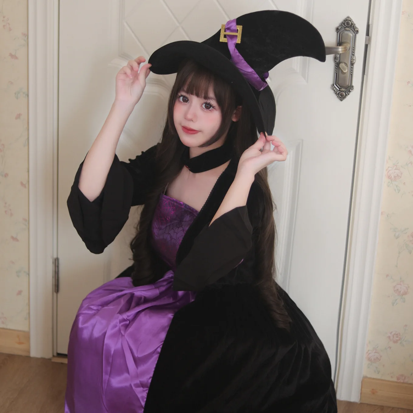 

Костюм ведьмы, платье для ролевых игр, сценических выступлений, тематических вечеринок в ночных клубах, костюм на Хэллоуин, из полиэстера, женская мода