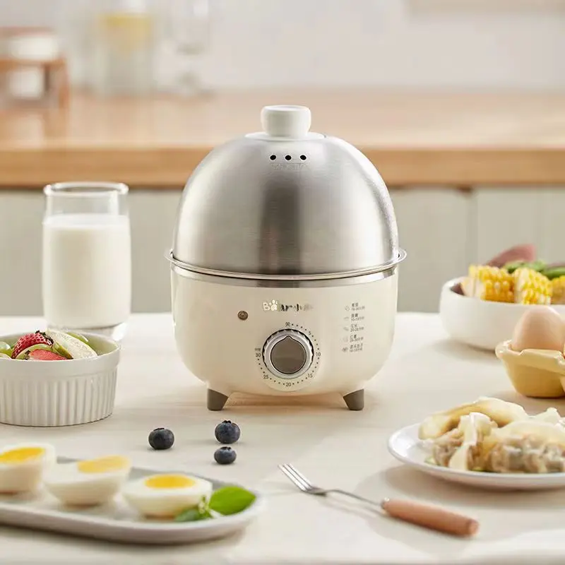 

New Upgraded 304 Stainless Steel Egg Steamer 360w Multifunctional Breakfast Machine Home Timeable Small Food Steamer