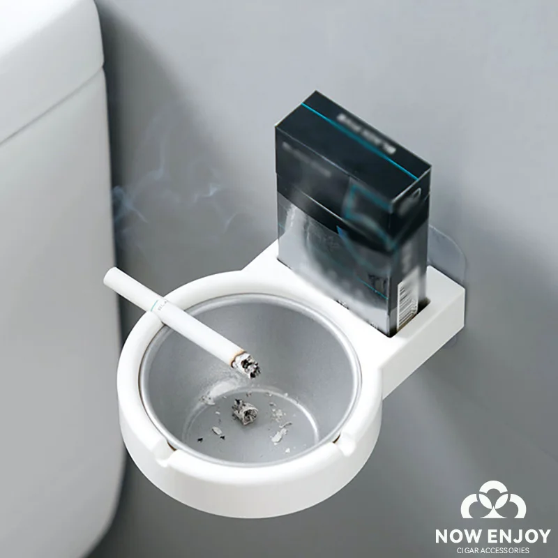 NOW ENJOY 2026 Stylish Wall-mounted Stainless Steel Ashtray for Home or Office Use  Smoking Accessories NE1802
