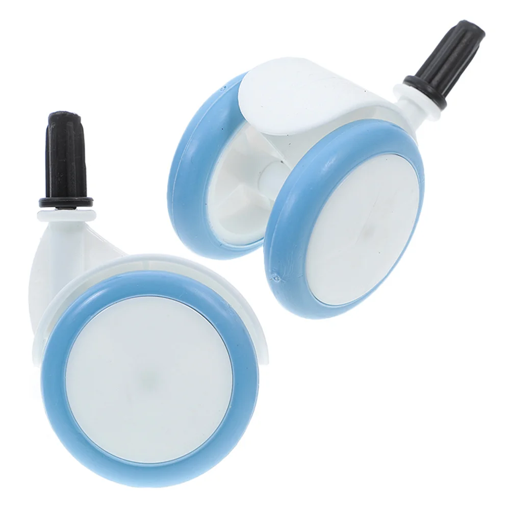 2 szt. Uniwersalne kółka do wózka dziecięcego, wytrzymałe gumowe rolki do wózka, do użytku wewnątrz i na zewnątrz, płynnie krążące kółka