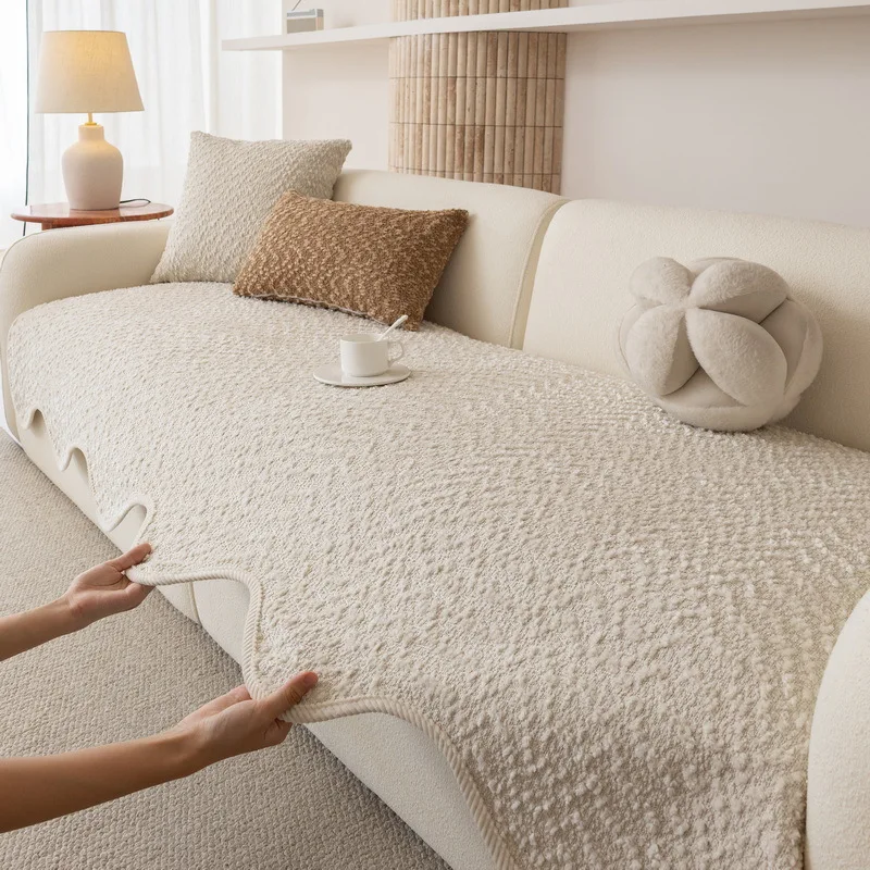 

1 шт., скандинавский однотонный чехол для дивана, пыленепроницаемый нескользящий коврик для сиденья дивана, четырехсезонное универсальное полотенце для дивана для гостиной Gracias파매트