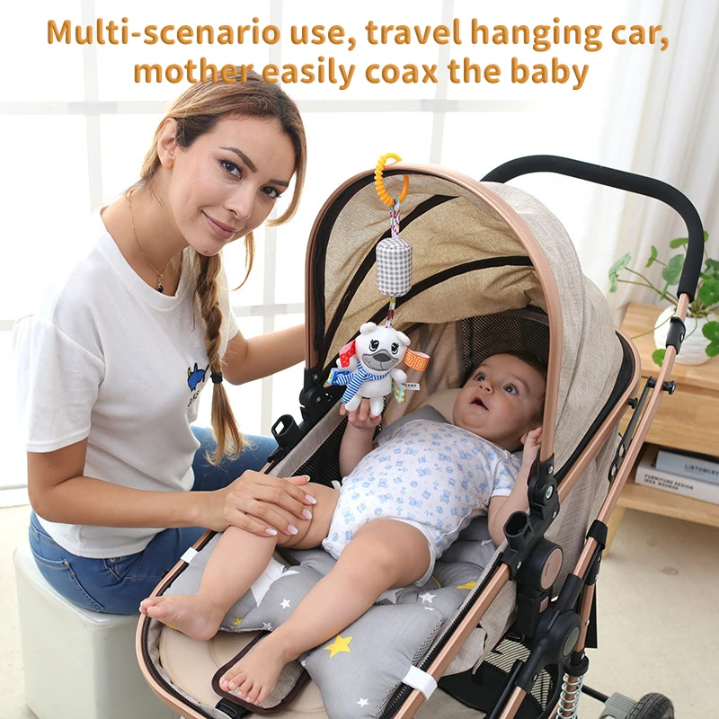 Pasgeboren Baby Zacht Dier Handbellen Speelgoed Kinderwagen Hanger Speelgoed Auto Kinderen Zitje Hanger Speelgoed Kids Sensorische Grijper Pluche Speelgoed Cadeau