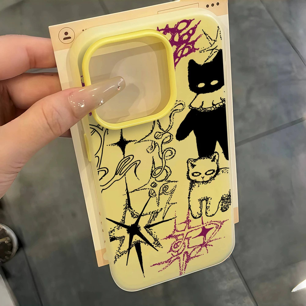 Für Samsung Galaxy S21 S26 S25 S24 S23 S22 Ultra Plus FE Hülle Koreanische Graffiti-Katzen-Abdeckung Für A37 A36 A54 A55 A56 Staubdichte Schutzhülle – Detail 8