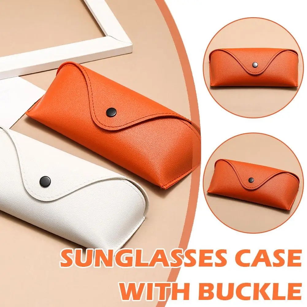 New Small Lychee Buckle Glasses Box With Colored Buckle Case Soft Glasses Bag Sunglasses Storage Solution Pressure-Resistan A9M9