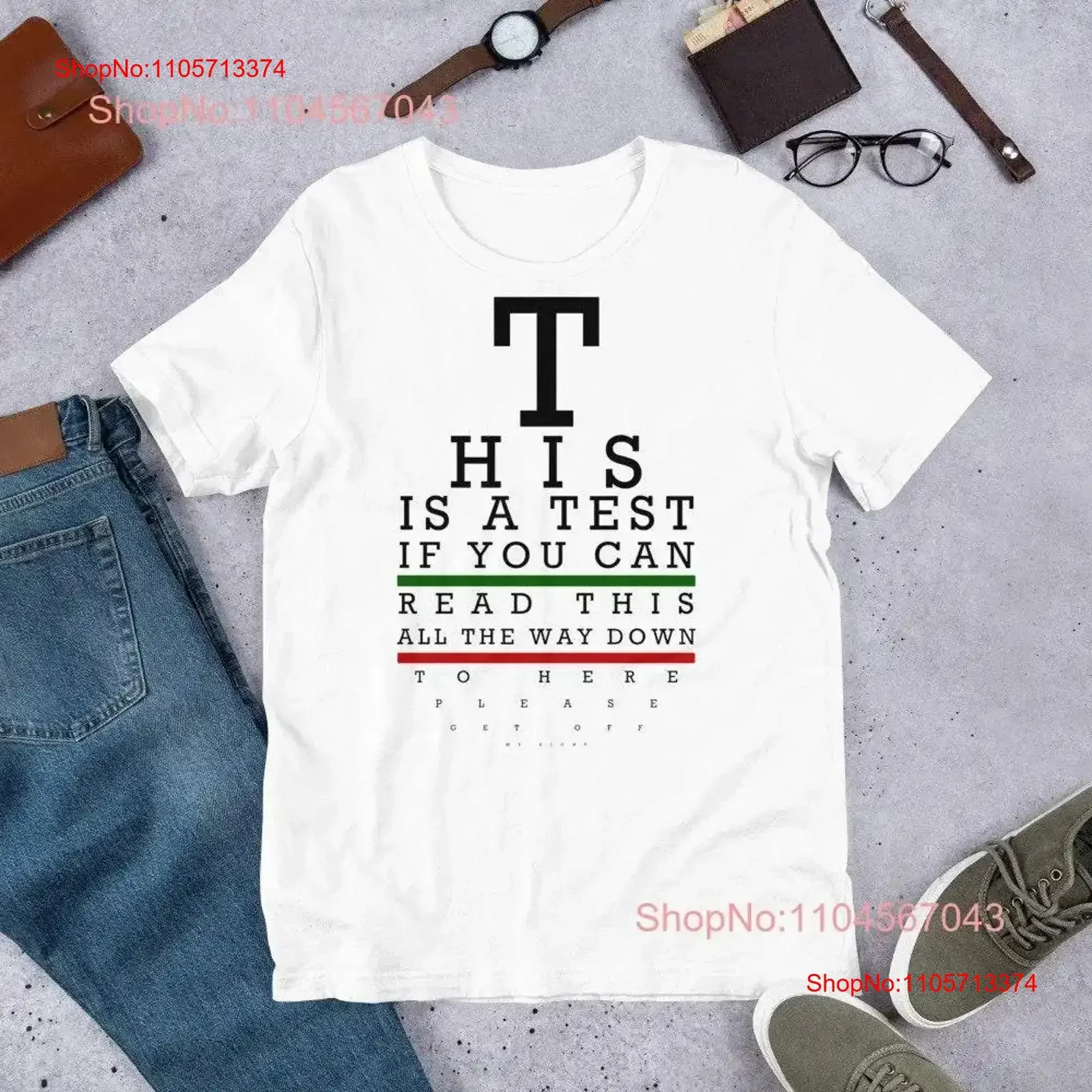 Test your Sight unisex short sleeve T Shirt vintage Washed Casual Soft Comfortable Versatile streetwear fashion Breathable