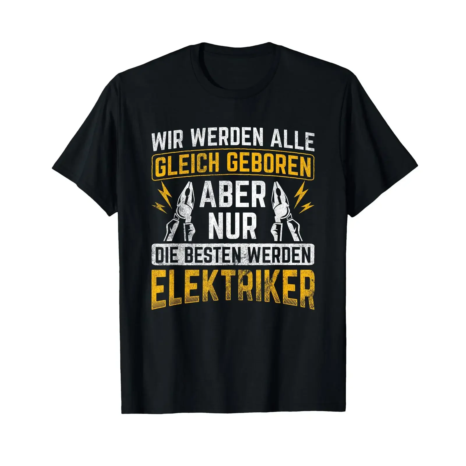 Футболка с немецким текстом Die Besten Werden Electricians, винтажная, дышащая, мягкая, дизайнерская одежда, унисекс, стильная