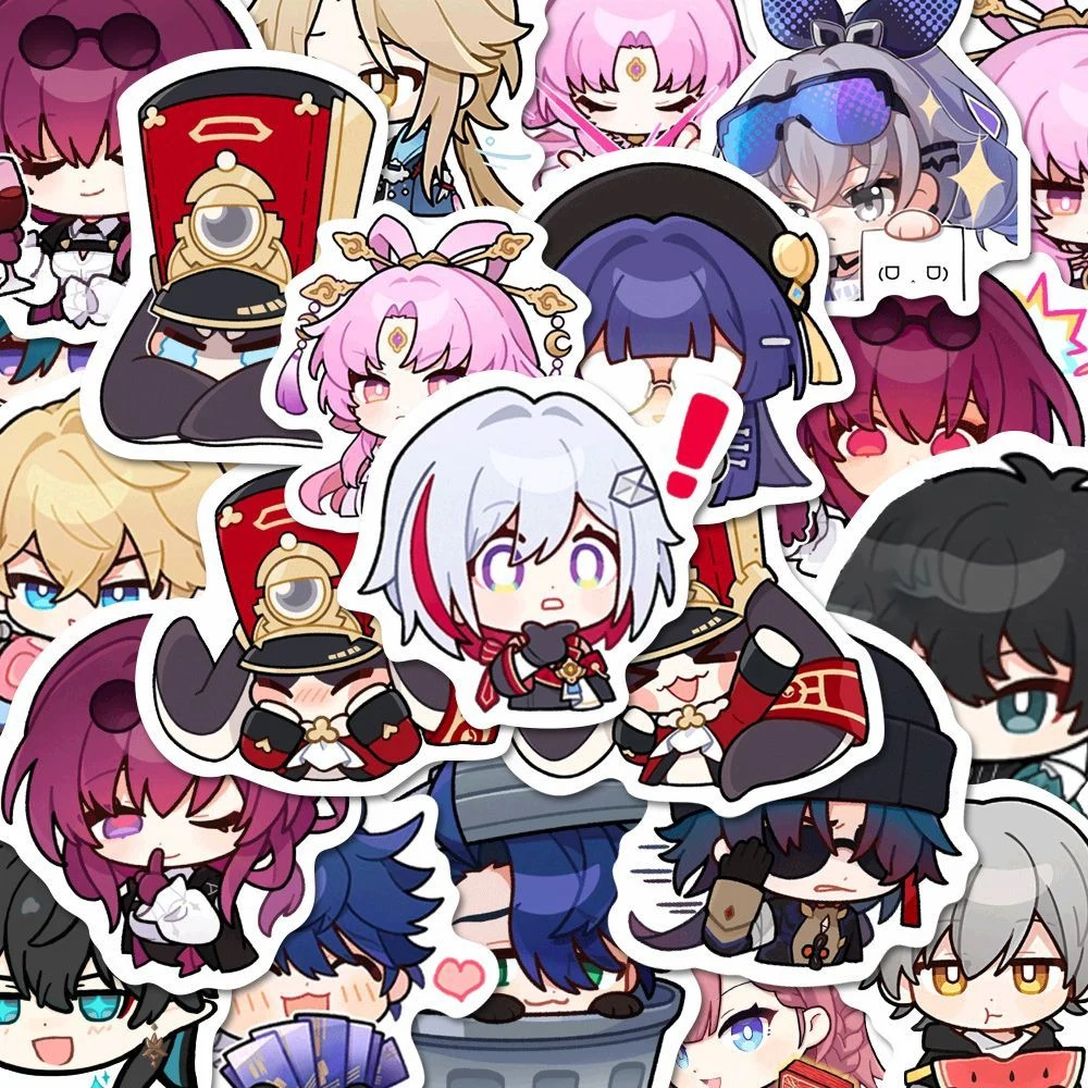 Honkai: Star Rail Stickers Robin Firefly Boothill Aventurine Sunday Ratio Kawaii Cute Anime Game Girls Gift for Kids Fans Boys