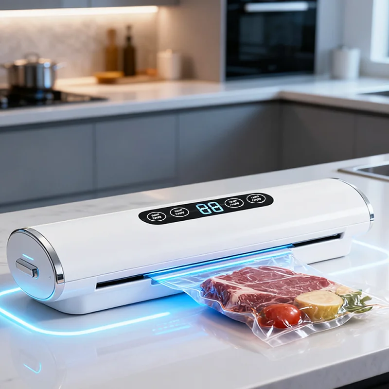 Professional Vacuum Kitchen Sealing Machine Sealer for Food Vacuumor for Products Cuisine Packaging Plastic Bag Sealant