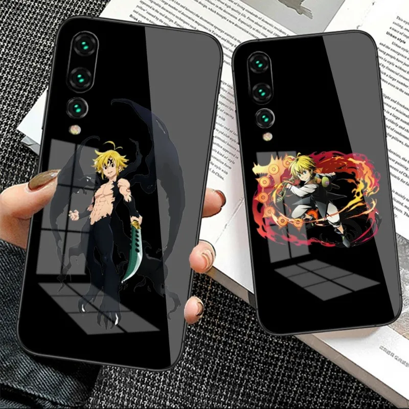 Meliodas Anime Phone Case For Huawei P50 P40 P30 P20 Pro Mate 40 30 20 Pro Nova 9 8 7 PC Glass Cover