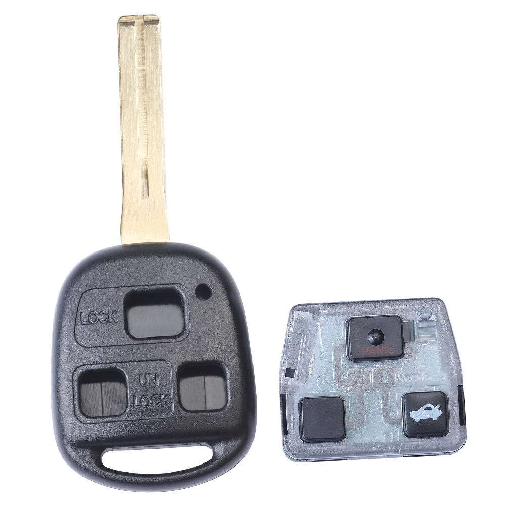 DIYKEY 3 Button Remote Key ASK 433MHz 4D68 Chip for Lexus ES300 GS300 GS400 IS300 LS400 FCCID:50171 TOY48 Short Blade ​