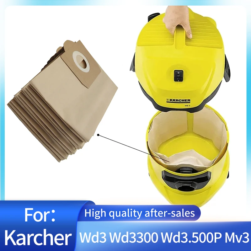 Dust Bags for Vacuum Cleaner for Karcher Wd3 Wd3300 Wd3.500P Mv3 Wd3200 Se4001 Se4002 6.959-130 6.904-051 6.904-263