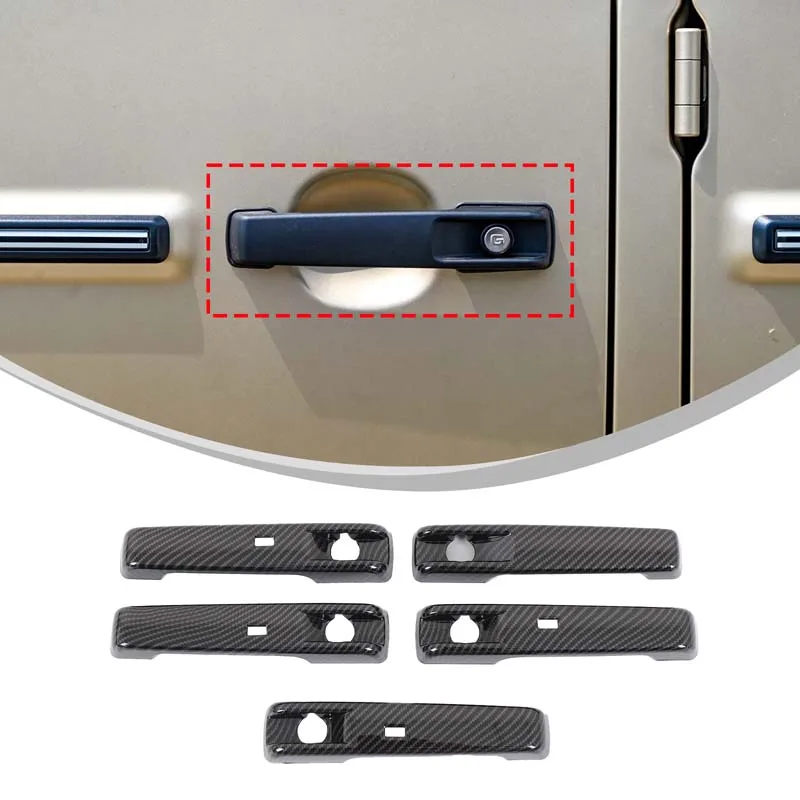 

Для Mercedes Benz G Class W465 2025, внешняя дверная ручка автомобиля, накладка, аксессуары, ABS, углеродное волокно, зерно