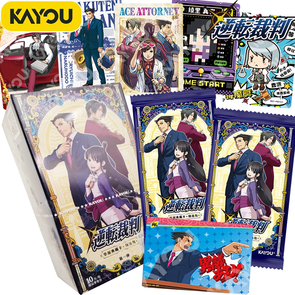 Original Kayou Ace Attorney Court Debate Reasoning Anime Game Character Illustration Collection Cards Creative Peripheral Gifts