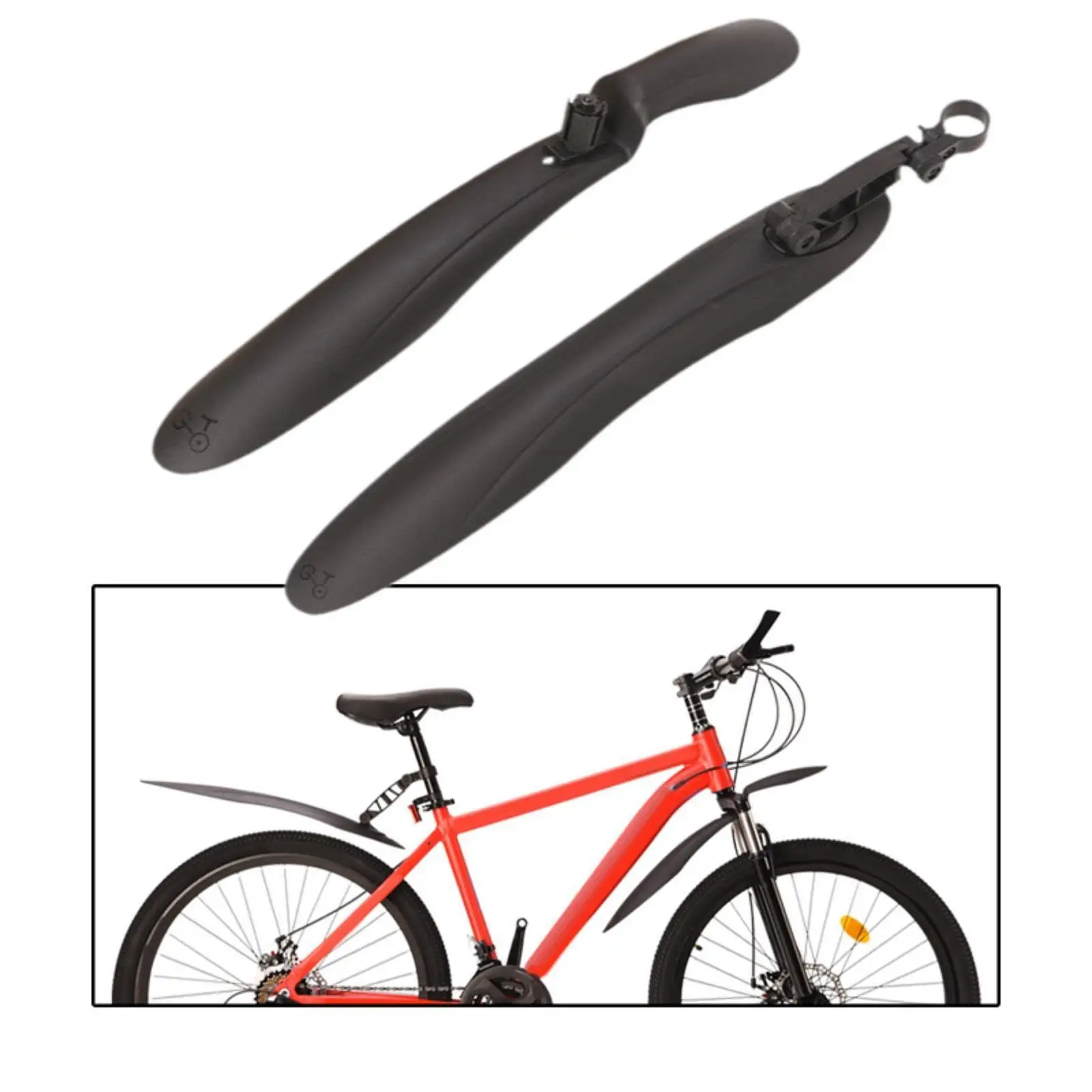 Bike Mudguard Front Rear Set Mudflap for Folding Bikes Mountain Bike Outdoor