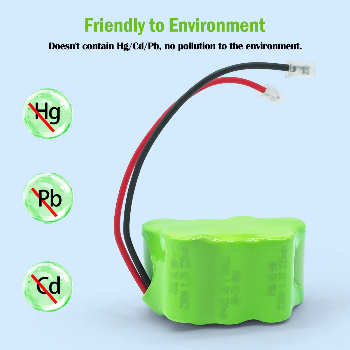 Batería Ni-MH de alta capacidad 8,4 V 220 mAh 1/3AAA7S Compatible con bombas de vacío de agua industriales con certificación CE