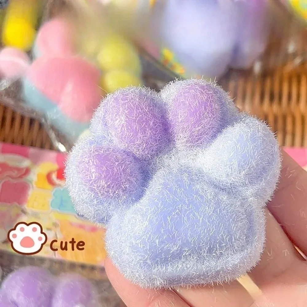Lindo gato pata Squishy Fidget juguete suave alivio del estrés rebote lento silicona pellizco juguetes de descompresión perfecto regalo de Navidad para chico