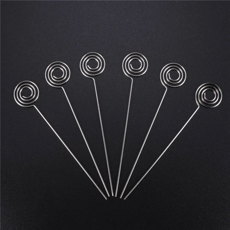 

Y50A-300 Pieces Metal Wires Memo Clip Note Card Holders Table Number Clip Photo Stand For Wedding Party Cake Decor, Silvery