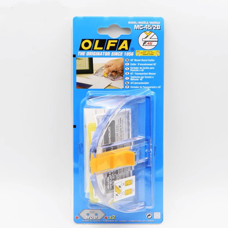 OLFA MC-45/2B 45 Degrees Linear Cutting Knife Frame Knife Cutting Edge Bent Knife Cutting Knife Art Knife Including 2 PCS