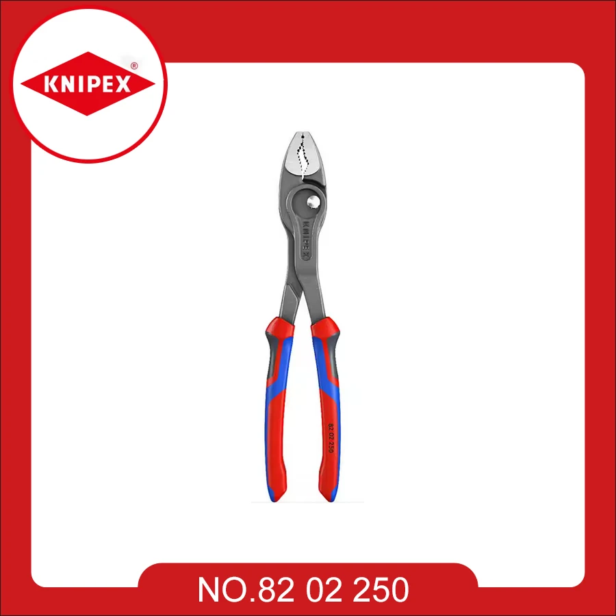 

KNIPEX TwinGrip Передние и боковые захватывающие плоскогубцы с кнопкой регулировки 250 мм Многофункциональные электрические плоскогубцы 82 02 250